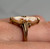 Handcarved Vintage 10KT Gold Cameo Ring, Orange & Cream Cameo Ring, Sardonyx Carved Woman's Portrait Ring, Gold Cameo Ring Size 5.75 US