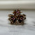 Vintage 10KT Yellow Gold Flower Ring, Multi-Stone Colourful Flower Cluster Ring, Ten Stone Multi-Colour Yellow Gold Statement Ring Size 6.75