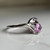 Pink Topaz White Gold Ring, Estate 10KT White Gold Trillium Cut Sparkly Rose Coloured Gemstone, Cute Girly November Birthstone Jewellery