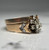 Vintage 14KT Gold Matching Fitted Diamond Rings, Fitted Stone Stacked Wide Band Engagement/Wedding Style Diamond Rings Size 9.25 and 9.5 US