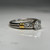 Platinum and 18KT Yellow Gold Diamond Ring, Gorgeous Sparkly Engagement Style Silver Coloured Band, Incredible Wedding Ring Size 6 US
