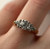 Stunning Vintage 14KT Yellow and White Gold Cast Diamond Cluster Ring, Seven Stone Lucky Diamond Ring, Cathedral Setting Ring Size 5.125 US