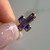 Dainty Purple Amethyst Cross Pendant, Colourful Estate 14KT Small Catholic Jewellery, Religious Gift for Communion/Baptism, Girls Charm