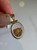 Oval Pendant with 22KT Loose Gold Crumbs, Gold Filled Case and Bail with Gold Nuggets, Funky Shaking Gold Dust Nugget See-Through Pendant