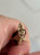 Estate 9KT Gold Eagle Claw Tiger's Eye Sphere Charm, Unique Dragon's Fantasy Jewellery, High Polish Brown Red