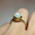 Solid 10KT Yellow Gold Pearl Ring, Wrap Around Pearl Jewellery, Estate Solitaire Freshwater Pearl Dainty June Birthstone Ring Size 5.15 US