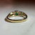 Vintage 10KT Emerald and Diamond Ring, Estate Solid Yellow Gold Stacking Band, Beautiful May and April Birthstone Vibrant Green Size 5.5