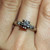 Vintage 18KT White Gold Diamond Ring, Star Set Band Estate Engagement/Wedding/Celebration Jewellery, Unique Round Cut Stone Ring Size 6.5 US