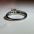 Vintage 18KT White Gold Diamond Ring, Star Set Band Estate Engagement/Wedding/Celebration Jewellery, Unique Round Cut Stone Ring Size 6.5 US
