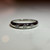 Beautiful Vintage 18KT Diamond Band, Thin Stackable Three Stone Solid White Gold Ring, Star Set Sparkly Stones Size 6.5 US