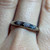 Beautiful Vintage 18KT Diamond Band, Thin Stackable Three Stone Solid White Gold Ring, Star Set Sparkly Stones Size 6.5 US
