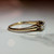 Vintage 14KT Gold Five Seed Pearl Ring, Stackable and Classy Pearl Band, Thin Dainty and Minimalist White Pearl Ring Size 8 US