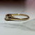 Vintage 14KT Gold Five Seed Pearl Ring, Stackable and Classy Pearl Band, Thin Dainty and Minimalist White Pearl Ring Size 8 US