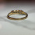Vintage 14KT Gold Five Seed Pearl Ring, Stackable and Classy Pearl Band, Thin Dainty and Minimalist White Pearl Ring Size 8 US