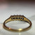 Vintage 14KT Gold Five Seed Pearl Ring, Stackable and Classy Pearl Band, Thin Dainty and Minimalist White Pearl Ring Size 8 US
