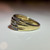 Estate 10KT Wide Band Diamond Band, Sparkly Stacking Solid Yellow Gold Jewellery, Beautiful Wedding/Anniversary Style Ring Size 7 US