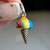 Vintage UNOAERRE Enamel Icecream Cone Charm, 9KT Yellow Gold Cute and Quirky Colourful Pendant, Italian Gold Waffe Cone Bracelet Addition