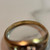 Gorgeous Emerald Diamond Pinky Ring, 10KT Gold Green Gemstone, Tiny Band Yellow Gold Cut Out Three Stone Design, Green Ring Size 4 US