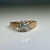14KT Gold Diamond Flower Cluster Ring, Solid Yellow Gold Textured Band Jewellery, Delicate and Dainty Sparkly Flower Ring