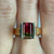 Estate 14KT Watermelon Tourmaline Ring, Natural Coloured Gradient Pink to Green Gemstone Statement Jewellery, Yellow Gold Ring Size 6.5 US Estate 14KT Watermelon Tourmaline Ring, Natural Coloured Gradient Pink to Green Gemstone Statement Jewellery, Yellow Gold Ring Size 6.5 US