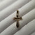 14KT Tri-Colour Cross Charm/Pendant, Religious Jewellery of Cross, Beautiful Christian Gold Amulet, Puffy and Textured Design Cross 14KT Tri-Colour Cross Charm/Pendant, Religious Jewellery of Cross, Beautiful Christian Gold Amulet, Puffy and Textured Design Cross