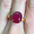 Vibrant 6.05ct Ruby Ring, Solid 14KT Yellow Gold Solitaire Red Gemstone Statement Ring, July Birthstone, Love Strength Passion Size 6.5 US Vibrant 6.05ct Ruby Ring, Solid 14KT Yellow Gold Solitaire Red Gemstone Statement Ring, July Birthstone, Love Strength Passion Size 6.5 US