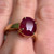 Vibrant 6.05ct Ruby Ring, Solid 14KT Yellow Gold Solitaire Red Gemstone Statement Ring, July Birthstone, Love Strength Passion Size 6.5 US Vibrant 6.05ct Ruby Ring, Solid 14KT Yellow Gold Solitaire Red Gemstone Statement Ring, July Birthstone, Love Strength Passion Size 6.5 US