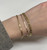 Cute and Narrow Stackable Bracelet 10K Yellow Gold 7" Long Serpentine Links