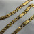 Station Bracelet Anchor Like Links with Baguette Stations 18K Solid Yellow Gold 8" Long