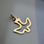 Flying Dove 10KT Solid Yellow Gold Estate Jewellery Pendant Bird Outline Charm