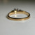 Vintage 14K Gold Diamond Ring 0.19ctw | Delicate 3 Stone Engagement Ring | Minimalist Stackable Diamond Band