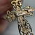 Vintage 10K Gold Filigree Cross Pendant | Ornate Yellow Gold Religious Charm | Estate Gold Cross Necklace