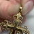 Vintage 10K Gold Filigree Cross Pendant | Ornate Yellow Gold Religious Charm | Estate Gold Cross Necklace
