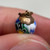 Vintage Millefiori Glass Globe Charm Pendant in 18K Gold | Tiny Venetian Murano Style Estate Charm