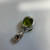 14K White Gold Synthetic Peridot Pendant | Green Cushion Cut Pendant | Minimalist Fine Jewelry