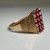 Vintage 14K Gold Natural Ruby Cluster Ring | 2.25ct Ruby Ring | Statement Cocktail Ring | Size 8