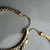 Vintage 14K Gold Diamond Cut Hoop Earrings | Textured Yellow Gold Hoops | Lightweight Everyday Earrings