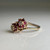 Vintage 14K Ruby & Diamond Cluster Ring | Estate Ruby Flower Ring | Size 5.75