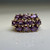 Vintage 10K Gold Natural Amethyst Cluster Ring | 2.00CTW Oval Amethysts | Statement Ring Size 7