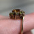 Vintage 10K Gold Citrine & Peridot Halo Ring | Natural Gemstone Estate Ring Size 7.25