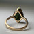 Vintage 10K Gold Green Jade Ring | Marquise Jadeite Estate Ring