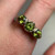 Vintage 14K White Gold Natural Peridot Three Stone Ring | 1.91ct