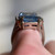 Vintage 10K White Gold Blue Spinel Ring | Synthetic Sapphire Accents