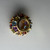 Vintage 10K Gold Multi Gemstone Barrel Charm Pendant | Amethyst Blue Topaz Garnet Citrine Peridot