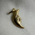 Vintage 10K Gold Puffy Crescent Moon Face Charm | 3D Hollow Celestial Pendant | 417 Gold