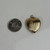 Vintage 10K Gold Puffy Heart Pendant | Ribbed Love Charm