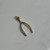 Vintage 10K Gold Wishbone Charm Pendant | Lucky Wishbone Good Luck Charm