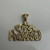 Vintage 10K Gold Grandma Heart Charm Pendant | Diamond Cut Script Family Jewelry