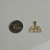Vintage 10K Gold Grandma Heart Charm Pendant | Diamond Cut Script Family Jewelry