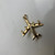 Vintage 10K Gold Airplane Charm | Boeing 747 Jet Pendant | Travel Aviation Charm